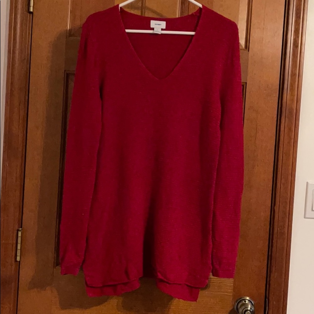 Red old navy sweater